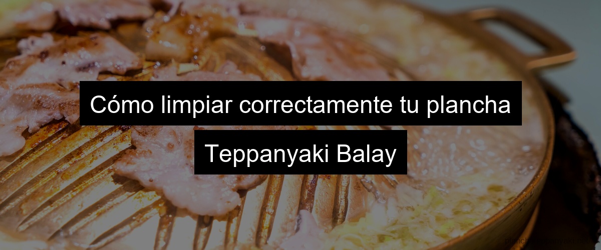 Cómo limpiar correctamente tu plancha Teppanyaki Balay