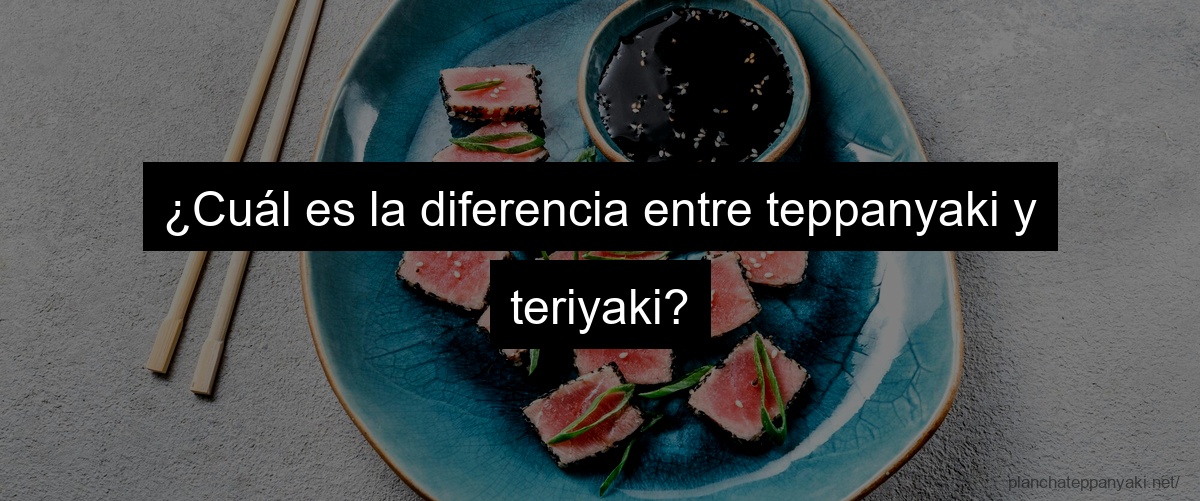¿Cuál es la diferencia entre teppanyaki y teriyaki?