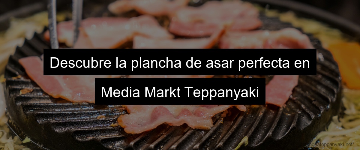 Descubre la plancha de asar perfecta en Media Markt Teppanyaki