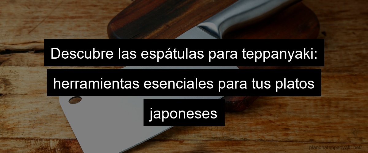 Descubre las espátulas para teppanyaki: herramientas esenciales para tus platos japoneses