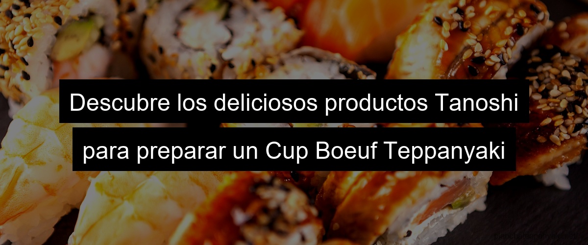 Descubre los deliciosos productos Tanoshi para preparar un Cup Boeuf Teppanyaki