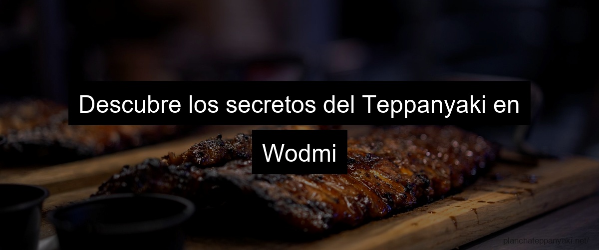 Descubre los secretos del Teppanyaki en Wodmi