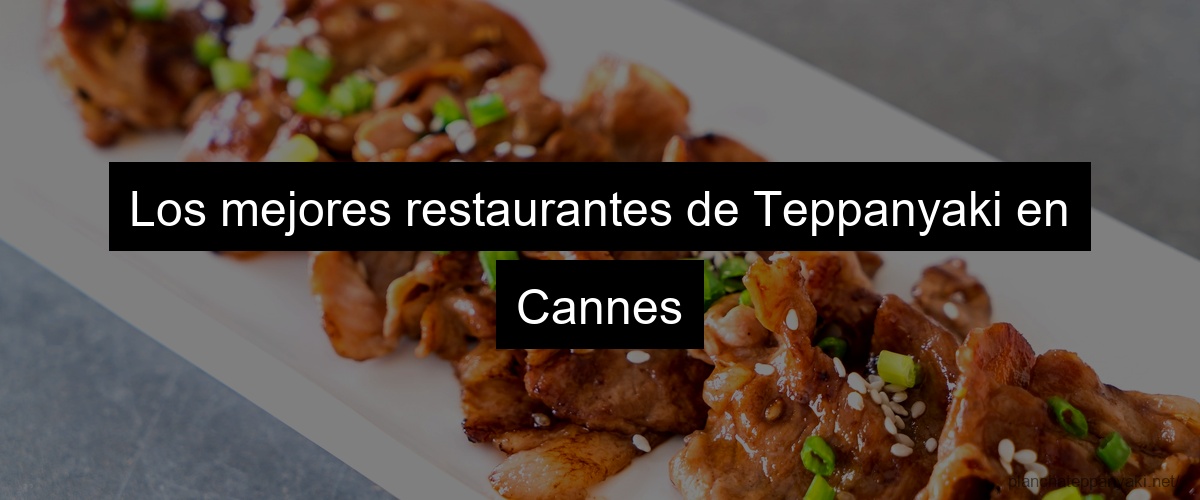 Los mejores restaurantes de Teppanyaki en Cannes