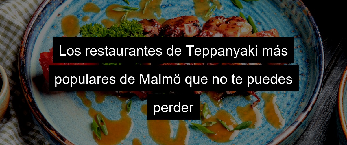 Los restaurantes de Teppanyaki más populares de Malmö que no te puedes perder