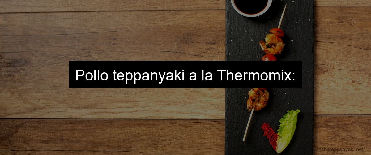 Pollo teppanyaki a la Thermomix: