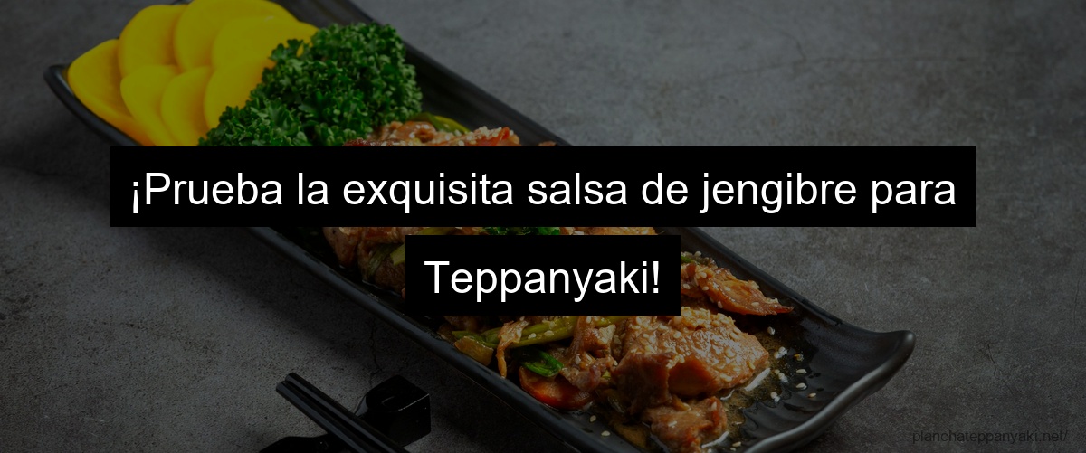 ¡Prueba la exquisita salsa de jengibre para Teppanyaki!