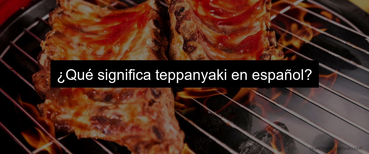 ¿Qué significa teppanyaki en español?