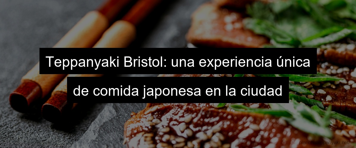 Teppanyaki Bristol: una experiencia única de comida japonesa en la ciudad