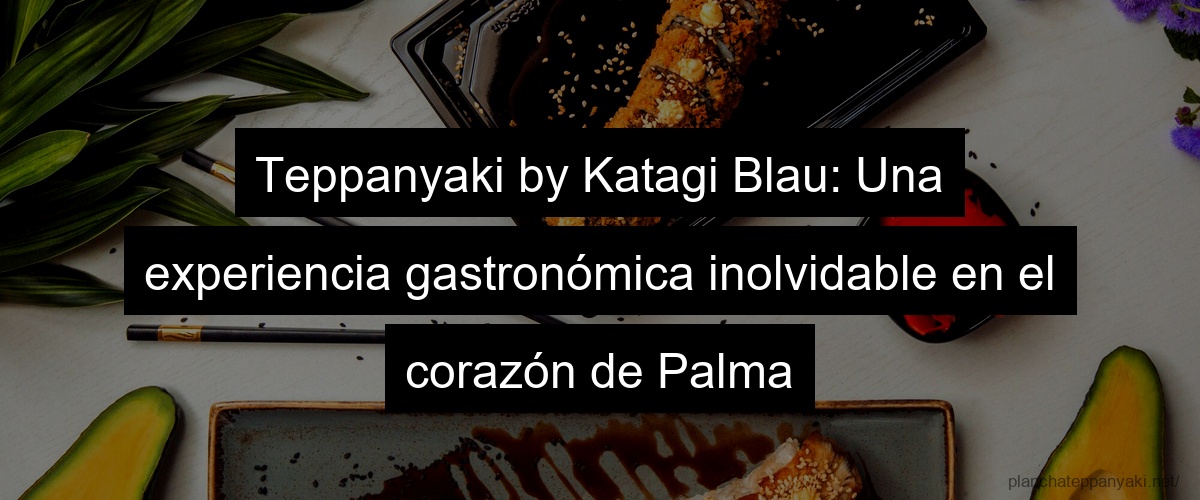 Teppanyaki by Katagi Blau: Una experiencia gastronómica inolvidable en el corazón de Palma