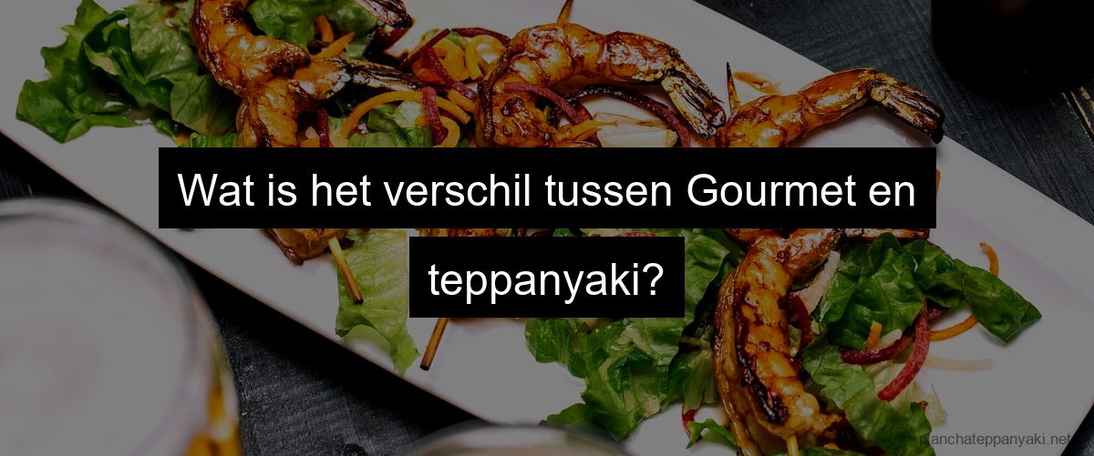 Wat is het verschil tussen Gourmet en teppanyaki?